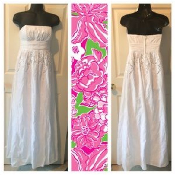 Lilly Pulitzer Ali Eyelet White Maxi Dress - Picture 2 of 2